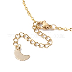 Moon & Star Alloy Enamel Charms Bib Necklaces&nbsp;NJEW-JN04577