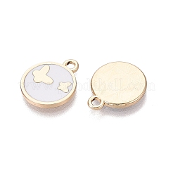 Rack Plating Alloy Enamel Pendants&nbsp;ENAM-N070-01C-01G-01