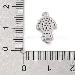 Brass Pave Clear & Black Cubic Zirconia Pet Puppy Connector Charms&nbsp;KK-Z061-01P-02