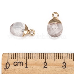 Electroplate Natural Quartz Crystal Charms&nbsp;G-S344-09H