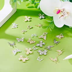 24Pcs 8 Styles Alloy Rhinestone Cabochons&nbsp;MRMJ-TA0001-49