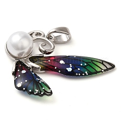 Brass Acrylic Pendants&nbsp;KK-M099-04P