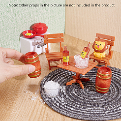 Resin Wine & Wood Barrel & Ice Display Decorations&nbsp;AJEW-WH0609-857A