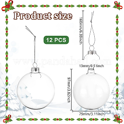 Glass Christmas Ball Pendant Decorations&nbsp;AJEW-WH0567-60