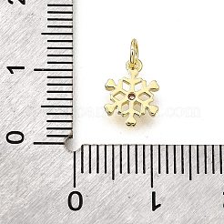 Brass Micro Pave Clear Cubic Zirconia Charms&nbsp;KK-V011-39B-G