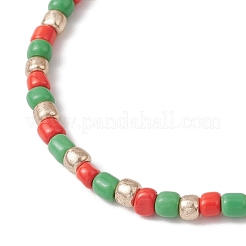 12Pcs Christmas Theme Glass Seed Beads Stretch Bracelet Sets&nbsp;BJEW-JB12109