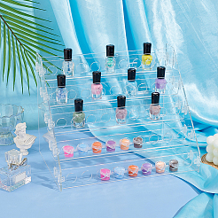 5-Tier 45-Hole Acrylic Lipstick Display Stands&nbsp;ODIS-WH0030-34