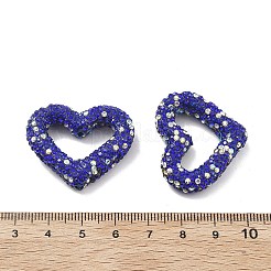 Heart Shape Polymer Clay Rhinestone Beads&nbsp;CLAY-NH0001-09B-07