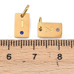 304 Stainless Steel Micro Pave Cubic Zirconia Pendants&nbsp;STAS-C159-01G