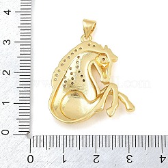 Brass Micro Pave Cubic Zirconia Pendants&nbsp;CU-CBA8C7A-13G