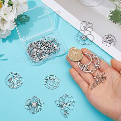16Pcs 8 Styles 201 Stainless Steel Pendants&nbsp;STAS-HS0001-85