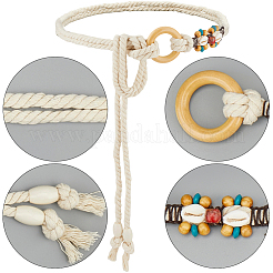 Handmade Weaving Cotton Linen Waist Chain Belts for Women Ladies Dress&nbsp;AJEW-WH20017-75C