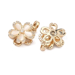 Brass Micro Pave Cubic Zirconia Rotatable Pendants&nbsp;KK-A287-06G