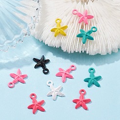 Spray Painted Alloy Pendant&nbsp;PALLOY-YW0001-65