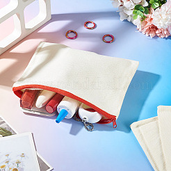 6Pcs DIY Blank Canvas Women's Zipper Makeup Organizer Bag&nbsp;AJEW-TA0003-24F