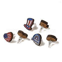 Wood Earrings Jewely Set&nbsp;SJEW-K002-03