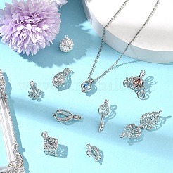 10Pcs 10 Styles Brass Locket Pendants&nbsp;KK-YW0004-79