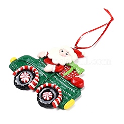 Christmas Car Handmade Polymer Clay Pendant Decorations&nbsp;LS-HJEW-P017-03D
