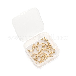12Pcs 12 Style Brass Micro Clear Cubic Zirconia Pendants&nbsp;ZIRC-LS0001-02G