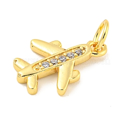 Rack Plating Brass Micro Pave Clear Cubic Zirconia Pendants&nbsp;LS-KK-B093-26G