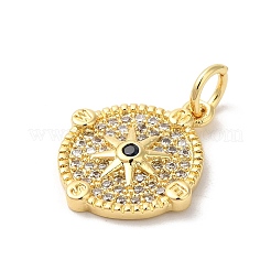 Rack Plating Brass Cubic Zirconia Pendants&nbsp;KK-Z056-26G