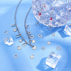 400Pcs 8 Style 201 Stainless Steel Charms&nbsp;STAS-UN0028-24