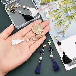 6Pcs 3 Colors Cotton Thread Tassel Big Pendant Decorations&nbsp;HJEW-CA0001-48