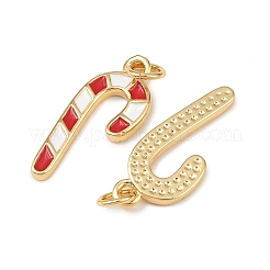 Christmas Brass Enamel Pendants&nbsp;KK-L255-17G-03