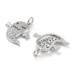 Halloween Rack Plating Brass Micro Pave Clear Cubic Zirconia Pendants&nbsp;KK-M280-04P