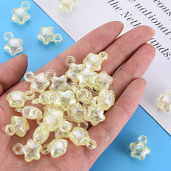 Transparent Crackle Acrylic Pendants&nbsp;LS-MACR-S373-63-L06