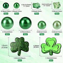 86Pcs 3 Styles Plastic Imitation Pearl Round No Hole Beads&nbsp;OACR-SP0001-73