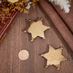 2Pcs Iron Blank Brooch Base Settings&nbsp;FIND-CY0002-11
