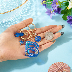 Star Resin & Shell Keychains&nbsp;KEYC-TAC00087-01B