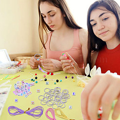 DIY Acrylic Beads Keychain Making Kits&nbsp;DIY-CA0007-12