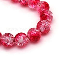 Baking Paint Crackle Glass Bead Strands&nbsp;CCG-S001-6mm-15