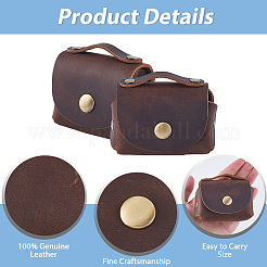Rectangle Leather & Brass Coin Purses&nbsp;AJEW-WH20001-96