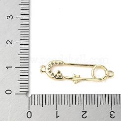 Brass Micro Pave Cubic Zirconia Connector Charms&nbsp;LS-KK-Q091-03G
