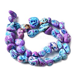 Dyed Natural Magnesite Beads Strands&nbsp;G-L617-A01-02