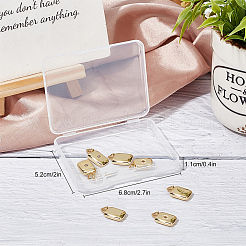 12Pcs Brass Micro Pave Clear Cubic Zirconia Pendants&nbsp;ZIRC-BBC0003-69