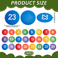 TPE Sports Number 1~24 Spot Markers for Soccer&nbsp;AJEW-WH0596-836