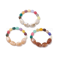 3Pcs 3 Colors Acrylic Beaded Stretch Bracelets for Women&nbsp;BJEW-JB12166