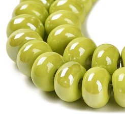 Glazed Porcelain Rondelle Beads&nbsp;PORC-Q001-01C