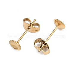 304 Stainless Steel Stud Earring Findings&nbsp;STAS-D389-03C-G