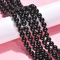 Synthetic Black Stone Beads Strands&nbsp;GSR10mmC044