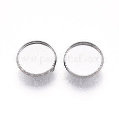 304 Stainless Steel Brooch Cabochon Settings&nbsp;STAS-E547-08B-P