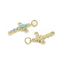 Real 18K Gold Plated Brass Micro Pave Cubic Zirconia Pendants&nbsp;KK-A209-19G