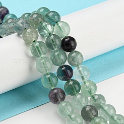 Natural Rainbow Fluorite Bead Strands&nbsp;G-P255-01-8mm