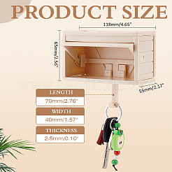 ABS Plastic Car Garage Key Holder with Opening Door&nbsp;AJEW-WH0794-20B