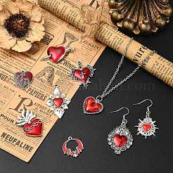 36Pcs 9 Styles Alloy Enamel Pendants&nbsp;FIND-CJ0005-48