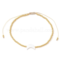 Natural Pearl & Seed Braided Bead Bracelets&nbsp;BJEW-JB09722